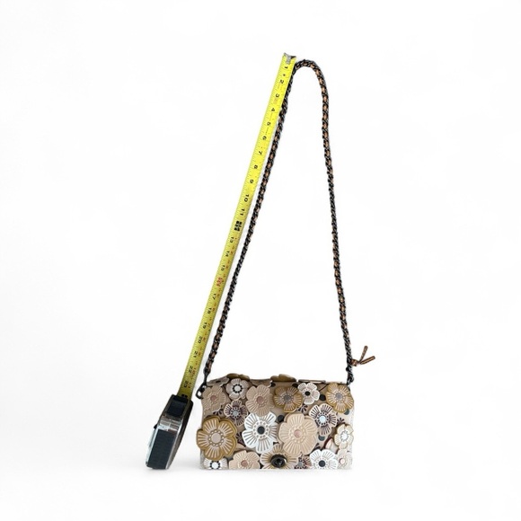 Coach Floral Shoulder Bag - Cream and Tan Coach 1941 Dinky Tea Rose bag NWT - Picture 10 of 16